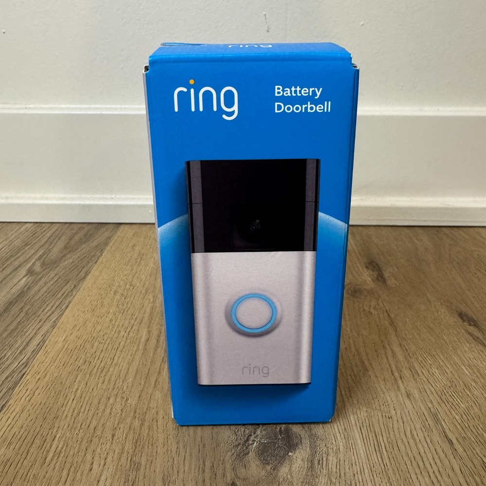 Ring Battery Doorbell Satin Nickel Smart Home Security Camera 2025 Model NEW
